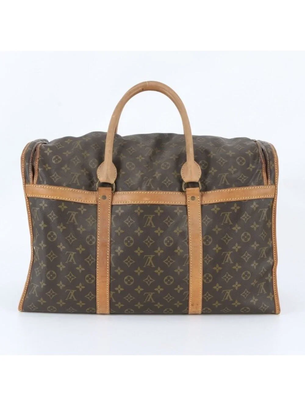 Louis Vuitton Monogram Sac Chasseur 55 Leather Boston Bag Tote Travel